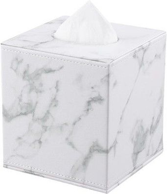 Kingfom Leder Quadratisch Kosmetiktücherbox (Marmor) Tuchbox, Box, Kunstleder