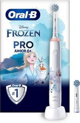 Oral-B Pro Junior Frozen Elektrische Zahnbürste 2 Aufsteckbürsten & 2 Putzmodi
