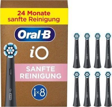 Oral-B iO Sanfte Reinigung Original 8x Aufsteckbürsten für Elektrische Oral-B iO