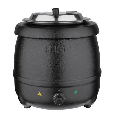 Buffalo Suppenkessel 10 L Schwarz Warmhaltetopf Gastronomie Temperaturregler