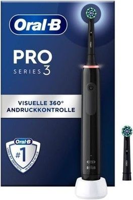 Oral-B PRO 3 3000 Elektrische Zahnbürste/ 3 Putzmodi, 2 CrossAction Bürsten