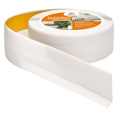 Quest Weichsockelleiste selbstklebend 50x20mm PVC flexibel 25m Weiß