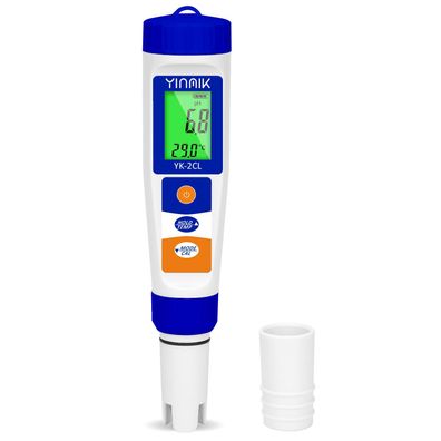 YINMIK Pool Chlor pH Messgerät 7-in-1 Salzwasser ORP TDS EC Tester