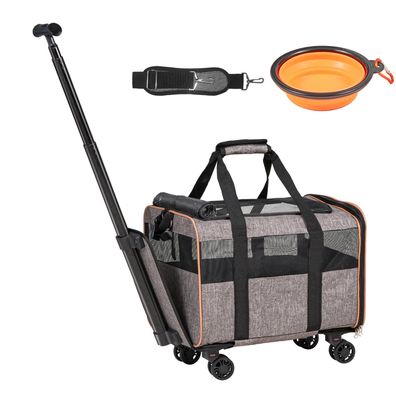 VEVOR Hundetrolley Faltbar Hunderucksack max 9,9 kg 600D Oxford 4 Räder