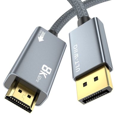 ULT-WIIQ DisplayPort auf HDMI Kabel 8K 60Hz DP 1.4a HDMI 2.1 3 m HDR