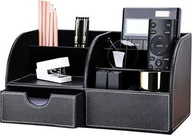 Kingfom Büro Schreibtisch Organizer Ordnungssystem Tisch Organizer PU Leder Deko
