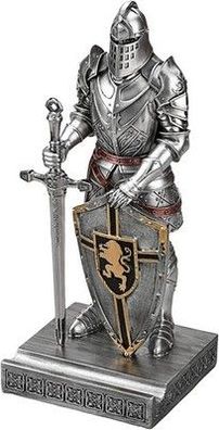 HDMbigmi King's Guard Ornament Ritter Statue für Schreibtisch (Silber) Deko