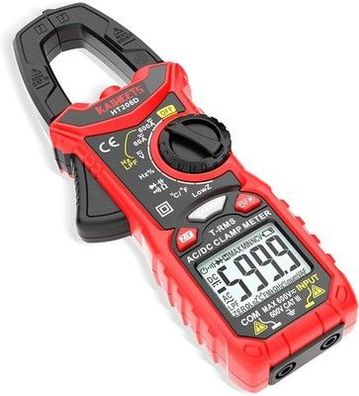 Kaiweets HT206D Stromzange, Strommessgerät DC/AC Strom: 0-600A, CAT III 600 V