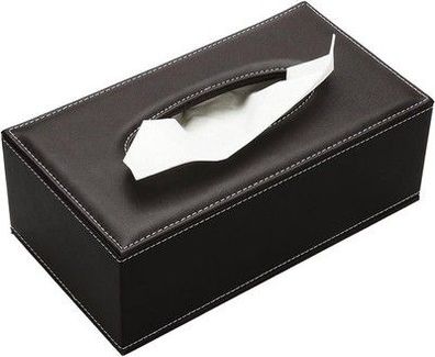 Kingfom™ Rechteckige Leder Kosmetiktücherbox für Zuhause/Büro/Auto (Braun) Box
