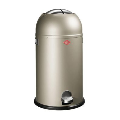 WESCO Kickmaster Abfallsammler 33 Liter Neusilber Stahlblech mit Dämpfer