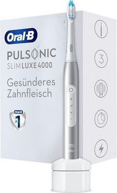 Oral-B Pulsonic Slim Luxe 4000 Elektrische Schall-Zahnbürste 3 Putzmodi, Platin