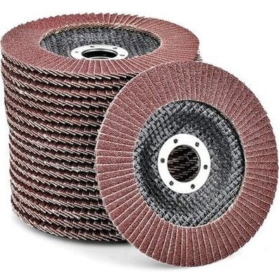 10 Stück Fächerscheiben Ø 125mm x 22 mm Korn 80 Schleifscheiben Schleifmopteller