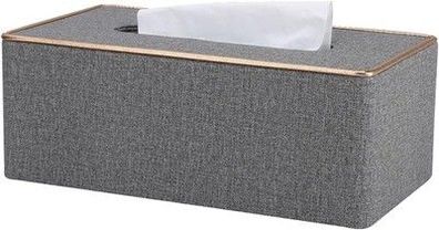 Kingfom PU Leder Kosmetiktücher Box Taschentuchbox Tücherbox in Grau, Tuchbox