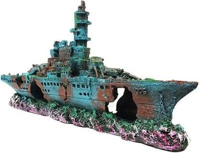 SLOCME Aquarium Schiffbruch Dekorationen Aquarium Schiff Ornamente Deko Fische