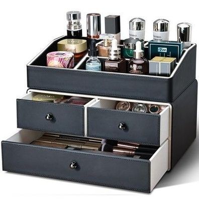 Kingfom Make Up Kosmetik Organizer, 2-Stöckig Schmink Organizer mit Schublade