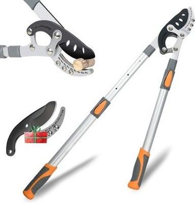 AIRAJ Teleskop-Astschere Scharfe SK-5-Kohlenstoffstahlklinge Ergonomische Schere