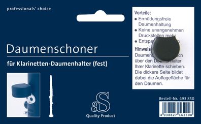 aS Arnolds & Sons Daumenschoner Klarinette - Art. 205244