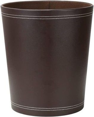 Kingfom™ Klassisch Leder Papierkorb für Büro/Badezimmer/küche/Schlafzimmer Braun