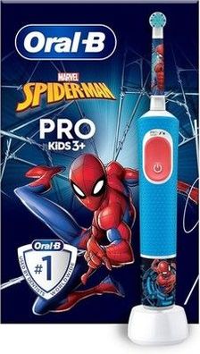 Oral-B Pro Kids Spiderman Elektrische Zahnbürste - 1 Aufsteckbürste, 4 Sticker