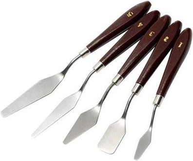 5x Malmesser Malspachtel Künstler Set für Acryl und Öl Farbe Malen Schaber