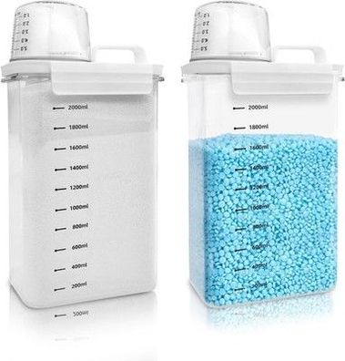 Cbilzxer Waschpulver Aufbewahrungs-Box, 2 Stück 2300ML Waschmittel Spender