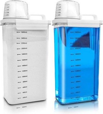 Cbilzxer Waschpulver Aufbewahrungs-Box, 2 Stück 2900ML Waschmittel Spender