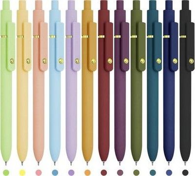 Uixjodo Farbstifte, 12 Stück, goldfarben, lebendige und Vintage-Stifte, Stifte