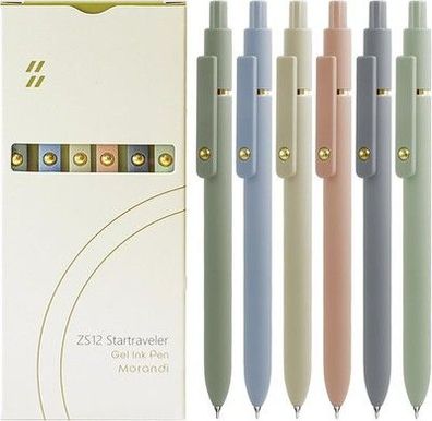Uixjodo Gelstifte, schwarze Tinte, 0,5 mm feine Spitze, glattes Schreiben, 6 Stk
