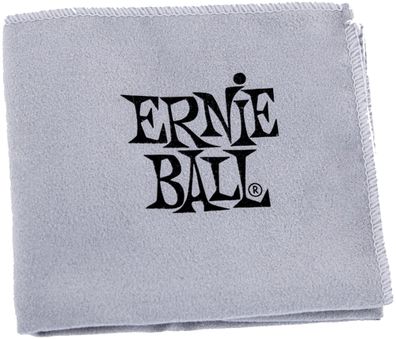 Ernie Ball Poliertuch Grau mit Logo