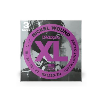 DAddario EXL120-3D Electric 3 Sets