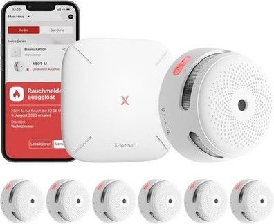 Rauchmelder mit SBS50 Basisstation, X-Sense XS01-M ProConnected, Rauch-Melder