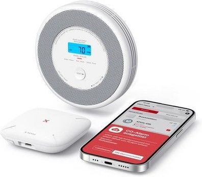 X-Sense WLAN-Rauch- & Kohlenmonoxid-Melder 2in1 Rauchmelder + SBS50 Basisstation