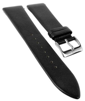 Junghans Mega â–º Uhrenarmband 22mm aus Leder in schwarz â–º 030/4942