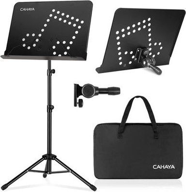 CAHAYA 2 in 1 Dual-Use Notenständer & Tischständer Stabil und Höhenverstellbar