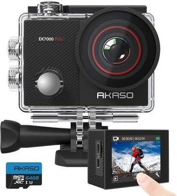 AKASO EK7000 Actionkamera 4K30FPS 20MP mit 64GB microSDXC Speicherkarte Kamera