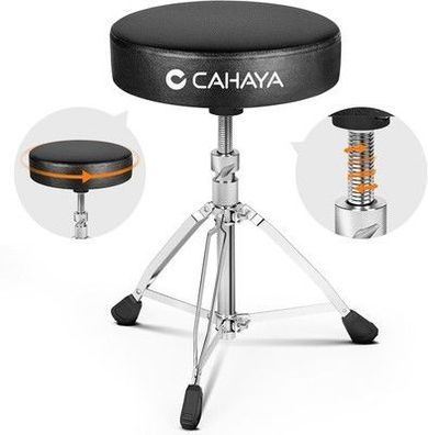 CAHAYA Verstärkt Vergrößert Schlagzeughocker: 8cm Extra Dick Drum Hocker 48-64cm