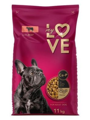 MY LOVE Trockenfutter für Hunde 11 kg Rindfleisch