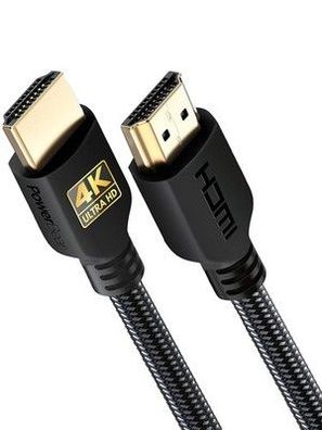 PowerBear 4K HDMI Kabel 0.3 m | 18Gbps Hochgeschwindigkeit 6mm 60Hz, 2K, 1080P