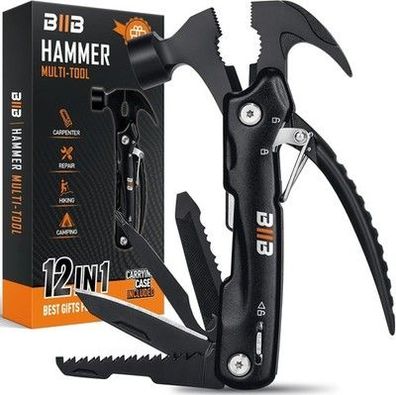 BIIB Geschenke für Männer, 12 in 1 Multitool Camping Zubehör Gadgets