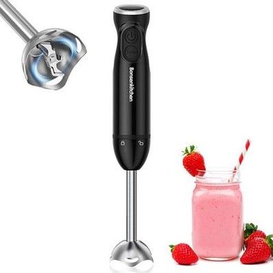 Bonsenkitchen Pürierstab, Stabmixer Elektrischer, 1000W Pürierstab Edelstahl