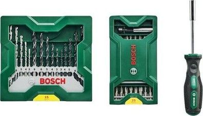 Bosch Basis Set 25 + 15 + 1 Mini-X-Line Set Schrauberbits & Spiralbohrern