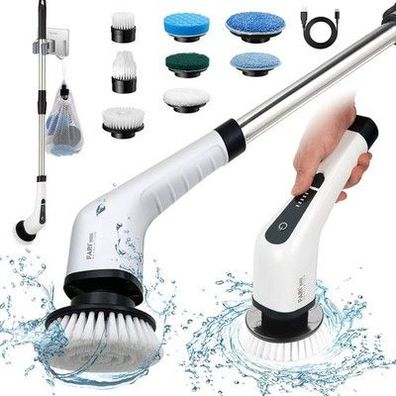 Elektrische Reinigungsbürste Bürste Dusche + 8 Austauschbaren Bohrbürstenköpfe