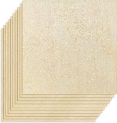 Owlkela Lindenholz, 10 Stücke 200x200x2mm, Bastelholzplatten, DIY, Holzplatten
