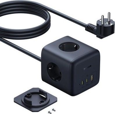 Baseus 67W Steckdosenwürfel, USB C Steckdosenleiste GaN6 USB C Ladegerät 3-Fach