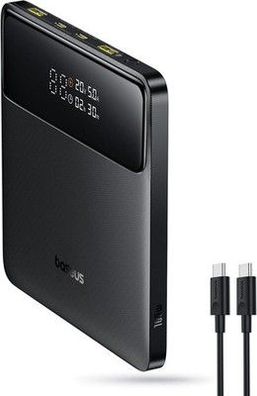 Baseus Powerbank, 20000mAh 100W PD Schlank externer Akku QC 4.0 Schnellladegerät