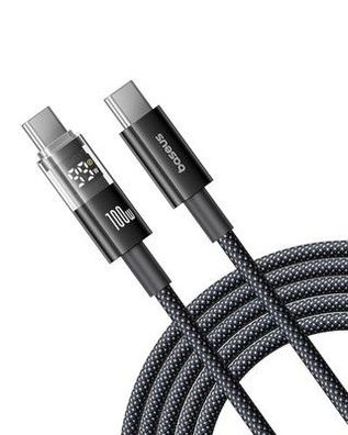 Baseus 100W USB C auf USB C Kabel, 2m PD Schnellladekabel USB C Ladekabel QC 4.0