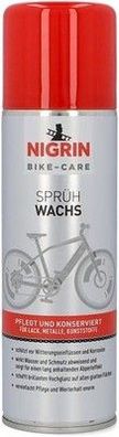 NIGRIN Bike-Care Sprühwachs, Fahrradwachs, 300 ml Sprühdose, bringt Hochglanz