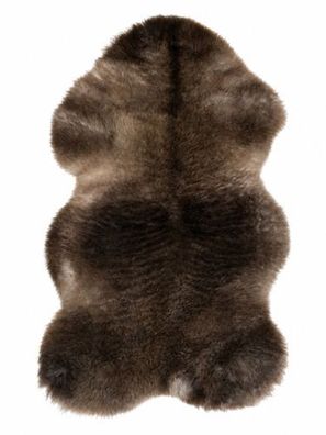 Schaffell Echt | Taupe-Braun, ca. 90 cm | Weichflor | Öko gegerbt