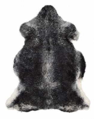 Schaffell Echt | Dunkelgrau-Silbergrau, ca. 110 cm | Weichflor | Öko gegerbt