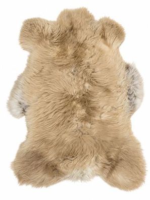 Schaffell Echt | Beige-Creme, ca. 100 cm | Langflor | Öko gegerbt